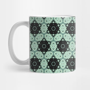 Mint botanical honeycomb pattern Mug